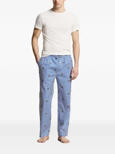 Șosete Polo Ralph Lauren cu model herringbone cu broderie plasă albastru