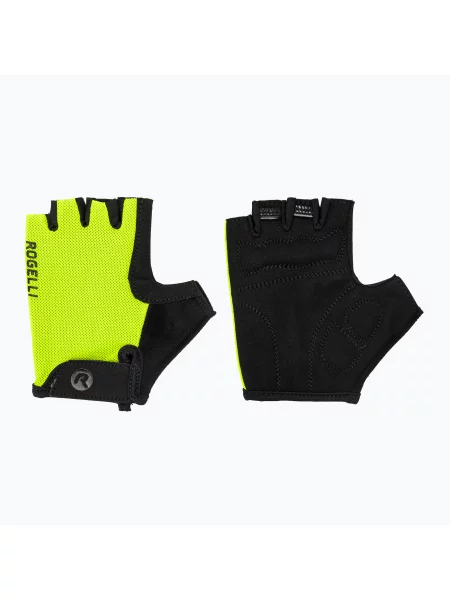 Mănuși de ciclism pentru copii Rogelli Core Jr fluor yellow galben