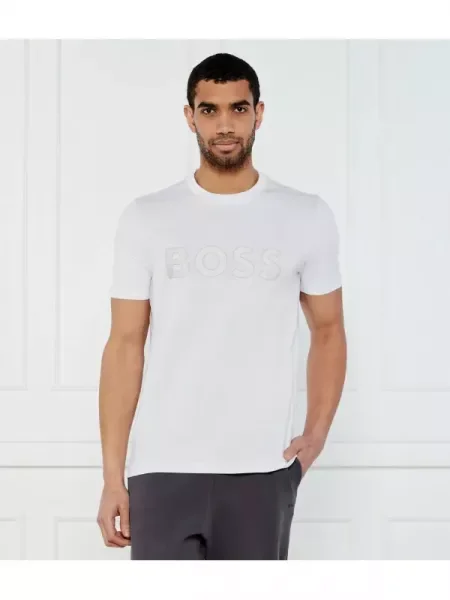 BOSS GREEN Póló TL Logo | stretch fehér