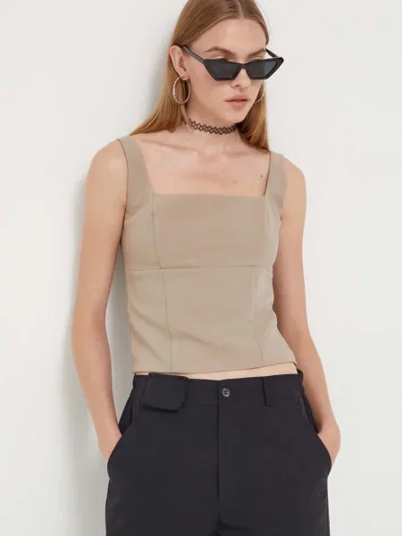 Top Abercrombie & Fitch béžový