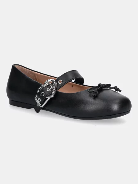 Love Moschino balerini de piele negru
