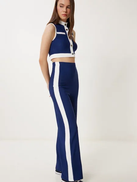 Happiness İstanbul Costum cu pantaloni albastru marin alb