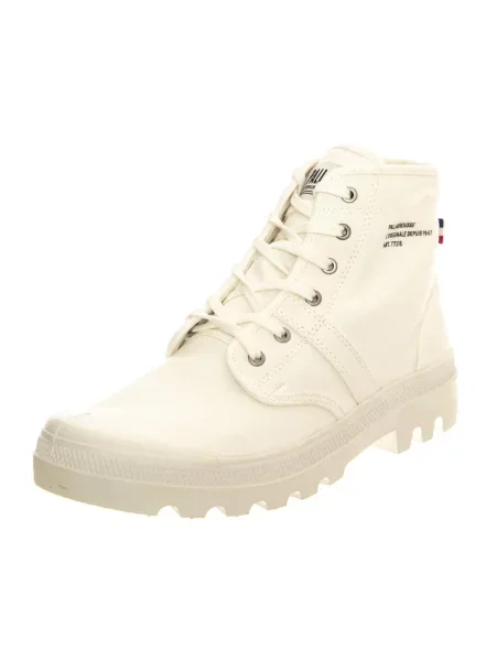 Botki Palladium skórzane białe