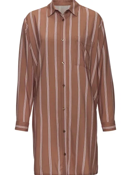 LASCANA Spalna srajca brokat / roza / črna bela