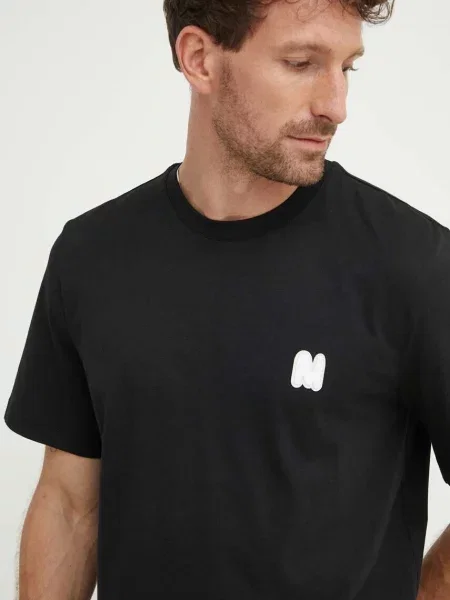 MSGM póló fekete férfi nyomott mintás