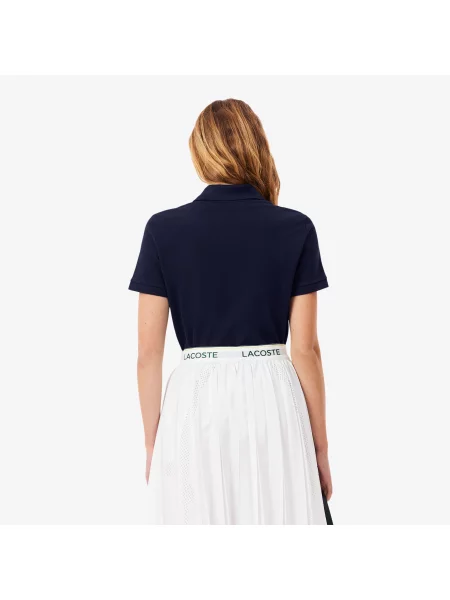 Lacoste Miękka Koszulka Polo Regular Fit Z Petit Piqué granatowa