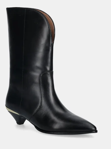 Kožené členkové topánky Love Moschino čierna