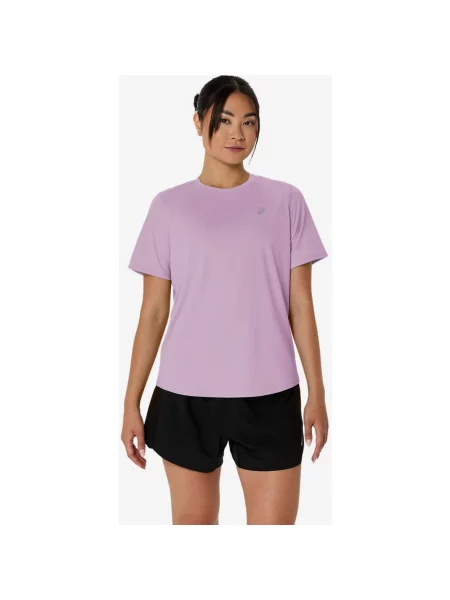 Koszulka ASICS Core z krótkim rękawem liliowy XS różowa