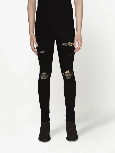 Liesas skinny fit džinsai Amiri juoda