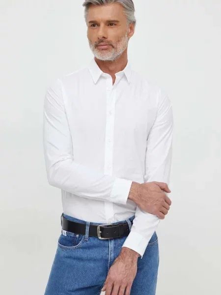 Srajca Calvin Klein Jeans bež črna