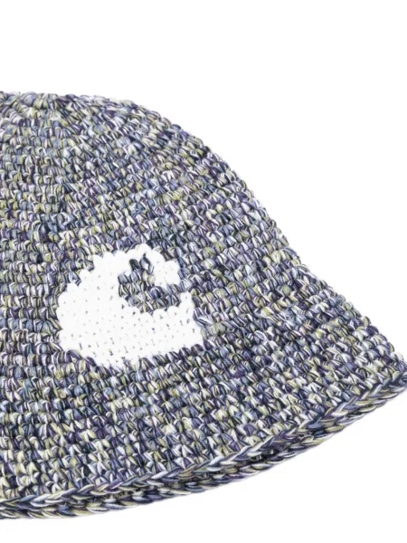 Klobouk bucket Carhartt Wip s autogramem modrý