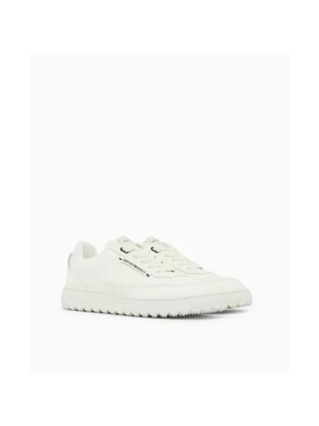 Sneakersy Emporio Armani skórzane biznesowe białe