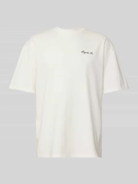T-shirt o kroju oversized z nadrukiem z logo model ‘POLION’ Pegador biała
