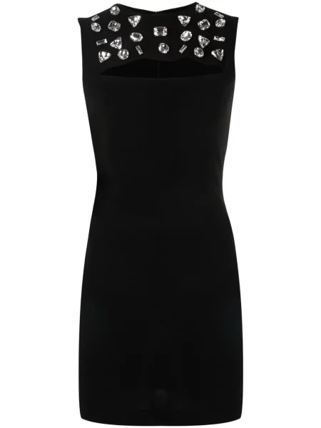 Rochie fără mâneci Dsquared2 fără mâneci de cristal de costum negru