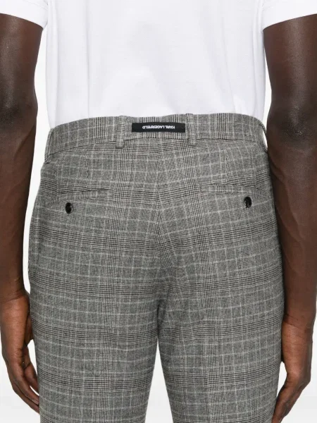 Pantaloni Karl Lagerfeld în carouri gri