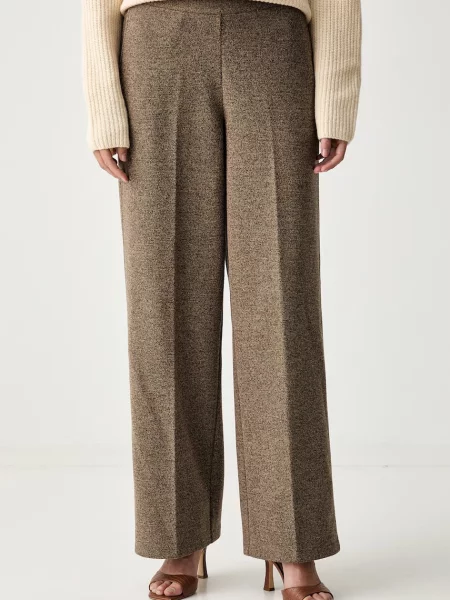 Marc O'Polo pantaloni straight pentru femei cu maro