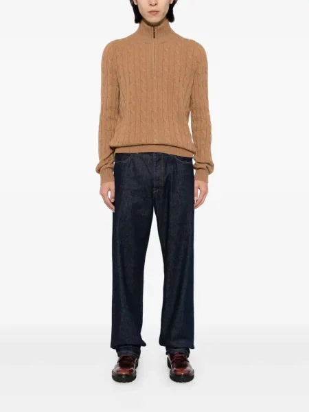 Pulover Polo Ralph Lauren cu broderie din jacard verde