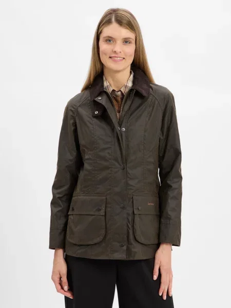 Barbour Kurtka Beadnell Kobiety jednolity 34 zielony