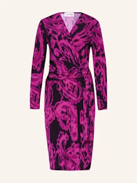 Joseph Ribkoff Sukienka W Stylu Kopertowym pink czarna