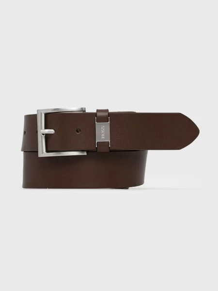 BOSS curea de piele barbati negru maro