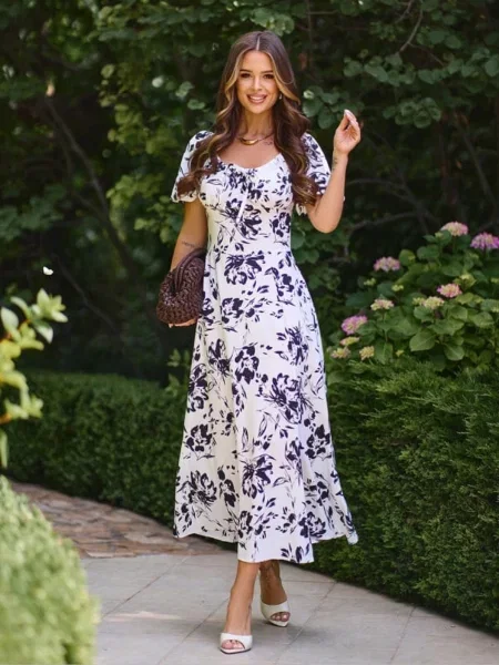 Платье миди Issa Plus белое