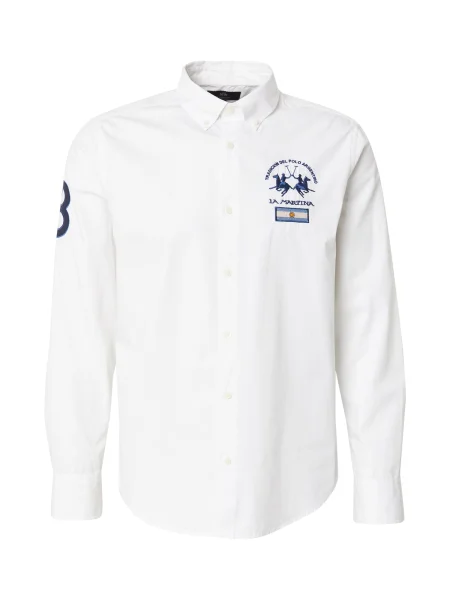 La Martina Košile marine modrá bílá