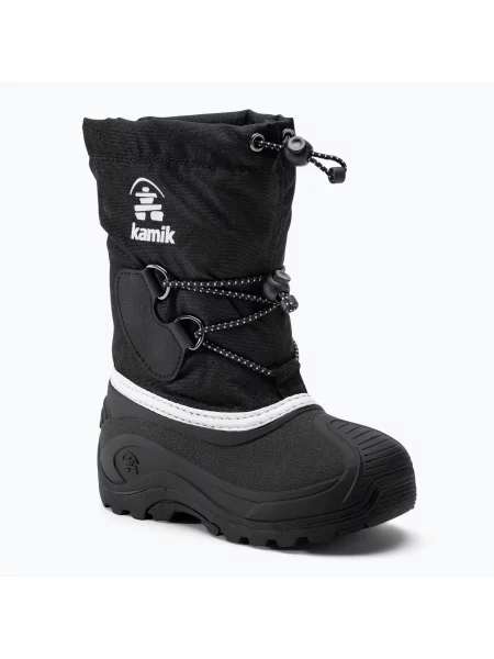 Śniegowce dziecięce Kamik black/white białe