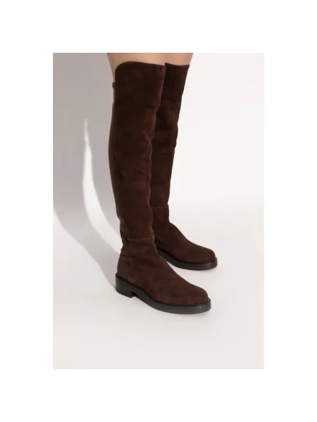 Kozaki Stuart Weitzman skórzane brązowe