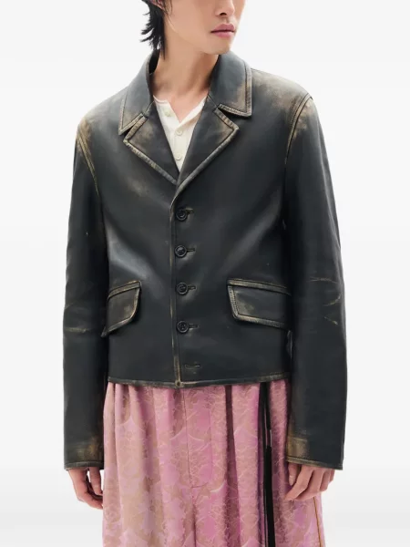 Geanta de piele Ann Demeulemeester negru