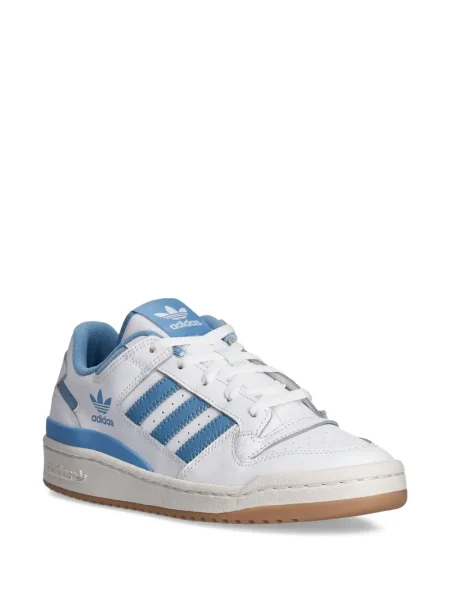 Pantaloni Adidas cu dungi din piele de căprioară alb
