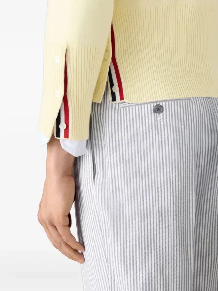 Cardigan Thom Browne cu dungi galben
