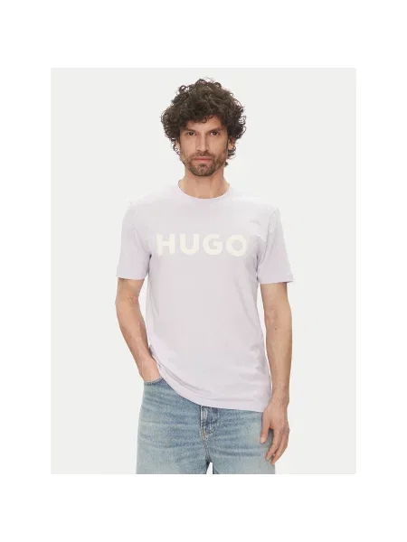 HUGO Majica Dulivio Regular Fit vijolična
