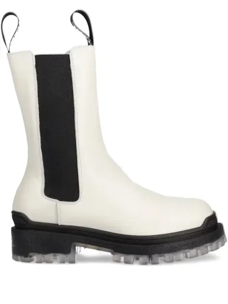Botine chelsea Karl Lagerfeld din piele alb