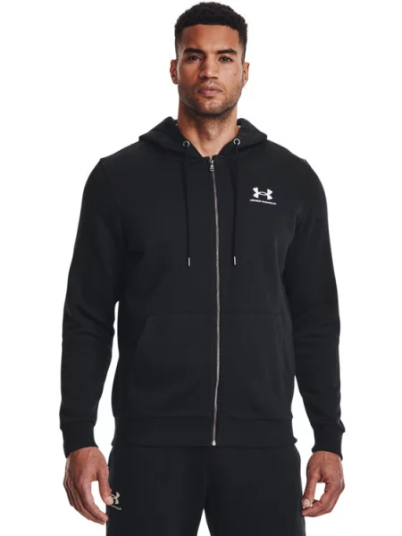 Under Armour Džemperis UA Essential Fleece FZ Hood juoda