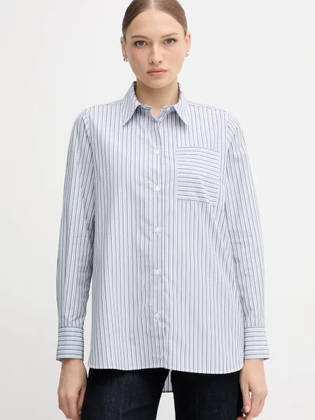 Mos Mosh cămașă din ELINDA cu guler clasic regular albastru