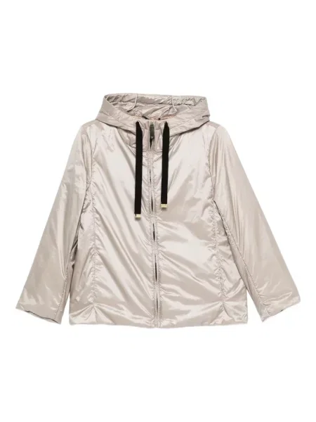 Geacă Max Mara cu glugă gri