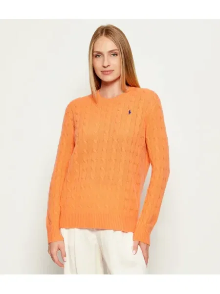POLO RALPH LAUREN De lână pulover cu adaos de cașmir portocaliu