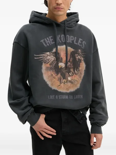 Hanorac cu glugă The Kooples gri