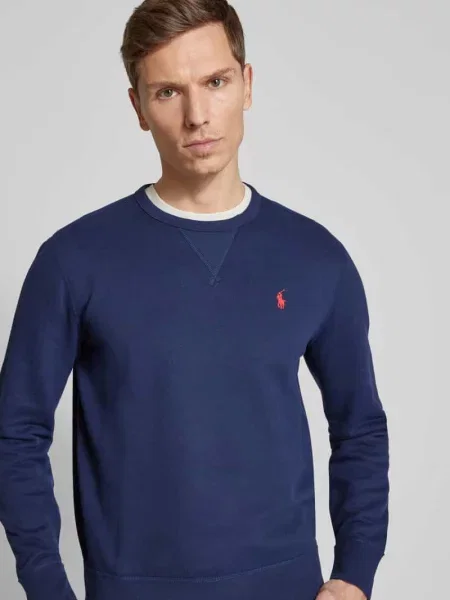 Bluza z wyhaftowanym logo Polo Ralph Lauren niebieska