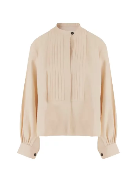 Gulerat cămașă Jil Sander plisată