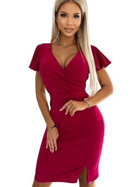 Mini obleka Numoco rdeča