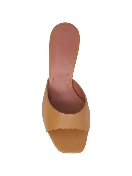 Kožené sandály Amina Muaddi hnědé