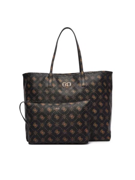 Torbica Guess Emelie Logo smeđa