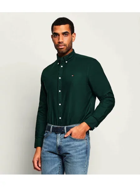Tommy Hilfiger Cămașă Oxford verde