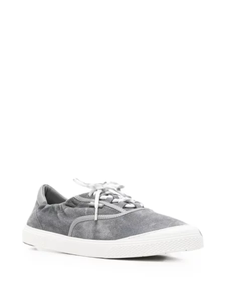Fűzős szarvasbőr sneaker Moncler szürke