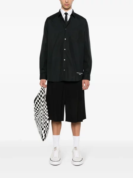 Košile Comme Des Garçons Homme s výšivkou černá