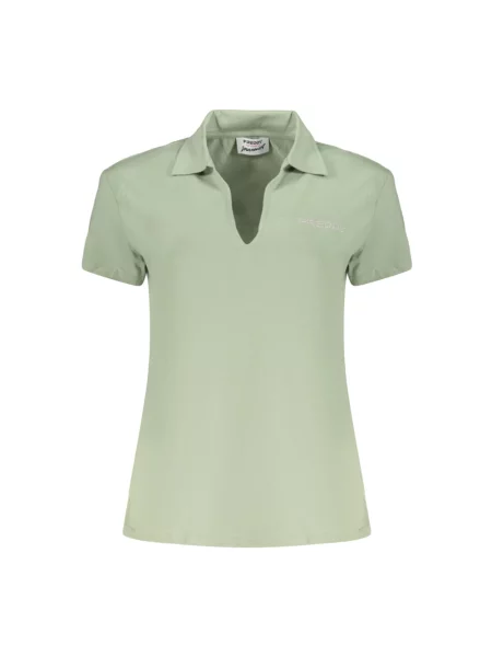 Koszulka z dekoltem v Freddy z dekoltem w serek z krótkim rękawem zielona