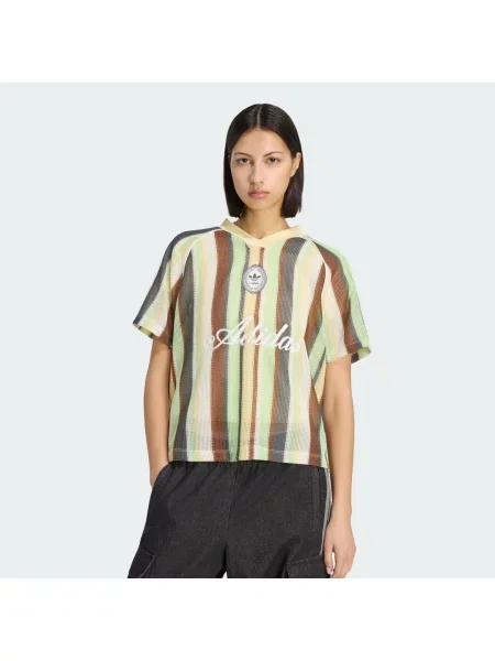 KOSZULKA ADIDAS ORIGINALS SUMMER GLOW O OBSZERNYM KROJU Z DZIANINY żółta