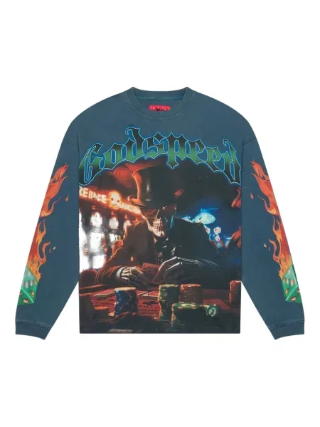 Tricou Godspeed lung albastru
