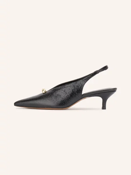 Maje Czółenka Typu Slingback schwarz czarna